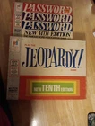 2 vintage board games  Password and Jeopardy Milton Bradley