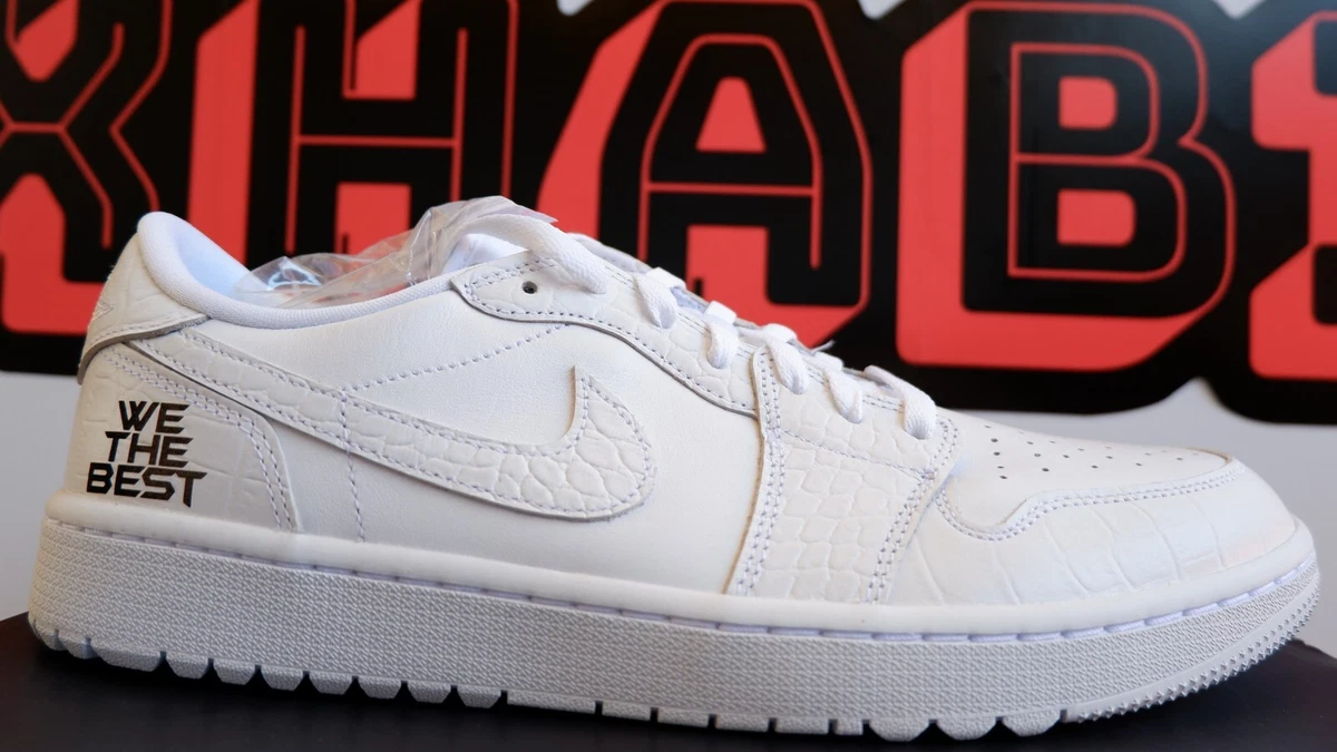 Jordan 1 Golf Low White Crocodile | eBay