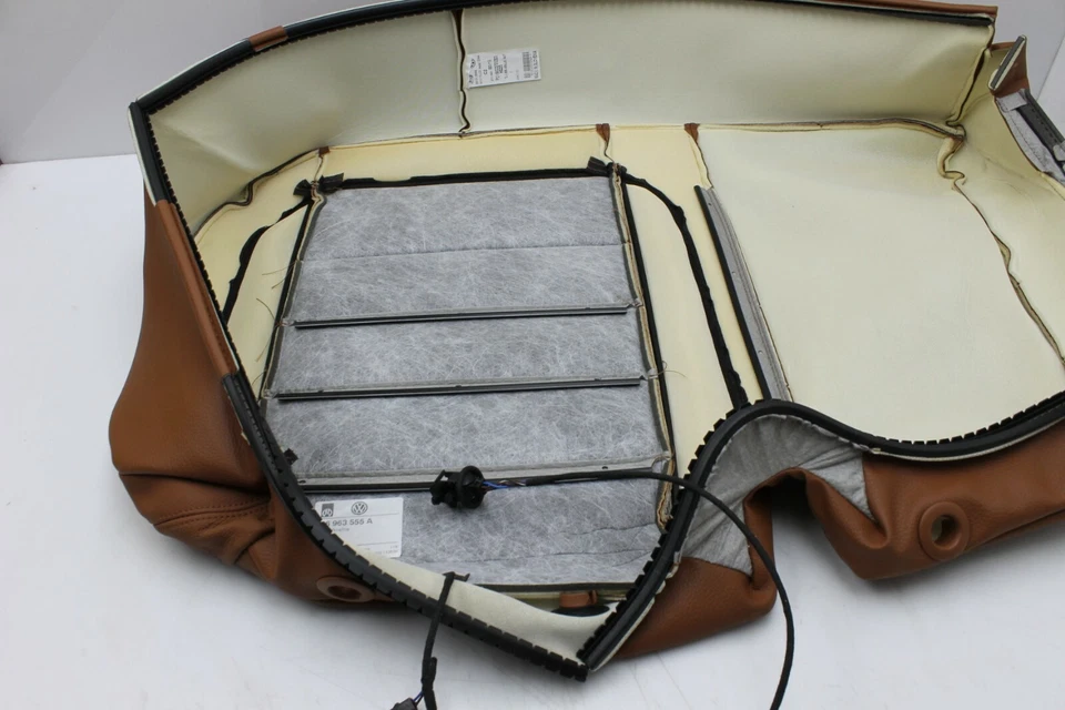 Nuevo OEM 2004-2008 Volkswagen Touareg Asiento Trasero Cojín Cubierta Cuero Marrón Calor Foto 4 de 4