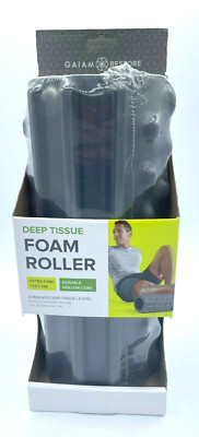 Gaiam 13'' Restore Deep Tissue Foam Roller Smooth Texture Durable Hollow Core 