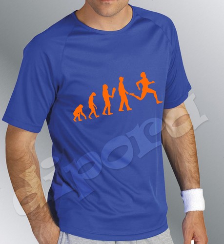 Men's Sports T-Shirt Evolution M L XL Running Jogging Humor - Picture 13 of 13