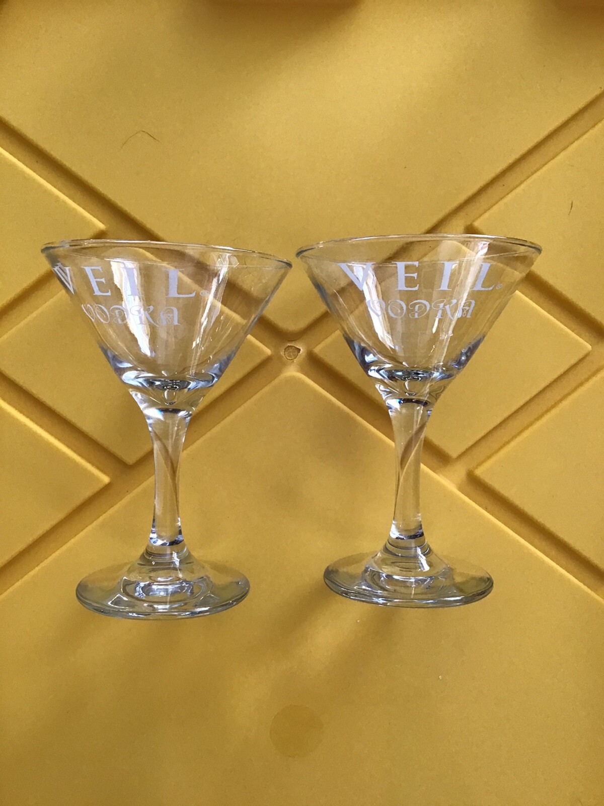 VEIL Vodka Martini Glasses 5 1/4” Tall Set Of 2 eBay