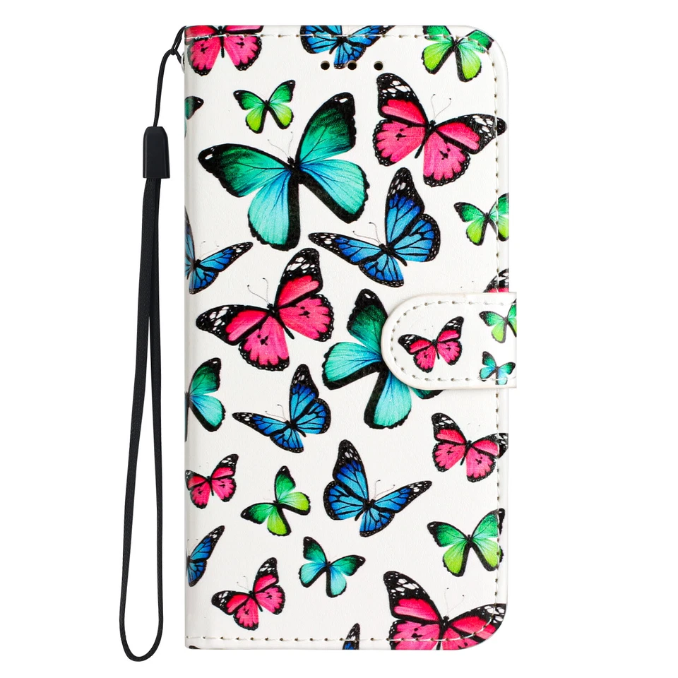 Case for Huawei P50 P30 Painted Pattern PU Leather Flip Wallet Case Phone Cover - Image 3 of 4