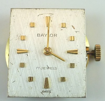 Mouvement Mécanique De Montre Vintage Baylor - Pour Pièces Ou Réparation, Occasion