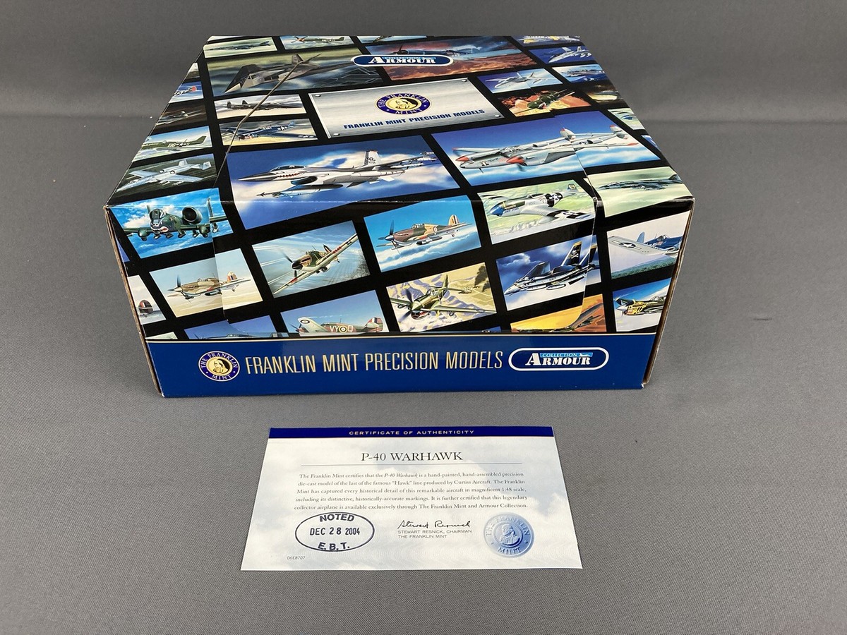 Franklin Mint Collection Armour P-40E Warhawk 1/48 Diecast Plane