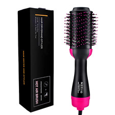 3 in 1 Electric Hair Straightener Hot Brush Blow Dryer Curler Comb Styler Gift