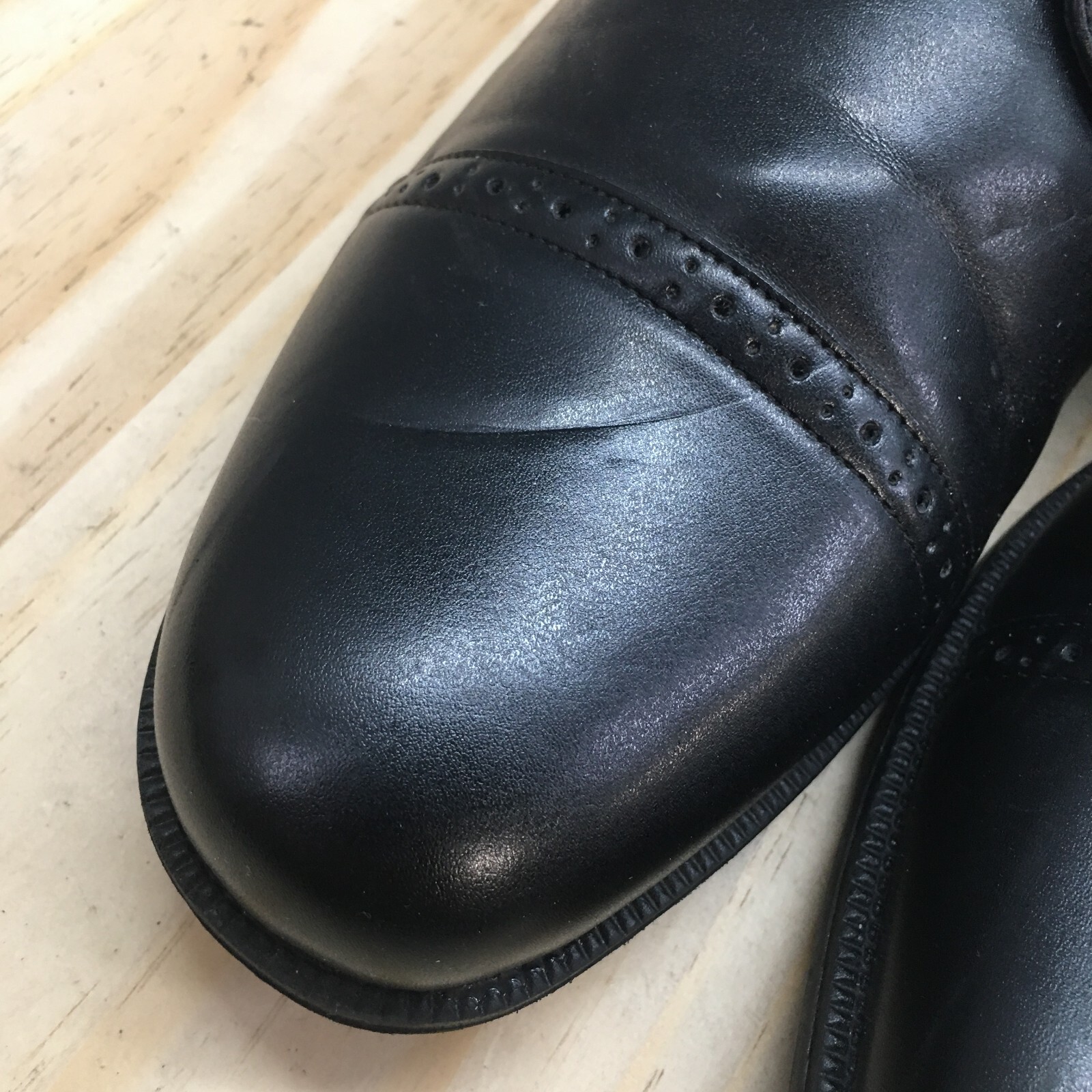 SAOLA Scarpe eleganti Nunn Bush da uomo 10M Oxford nere in finta pelle basse 81124 001