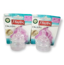 4 -Playtex nurser Drop-Ins naturalatch Nipples Fast Flow 3 mos silicone bpa free
