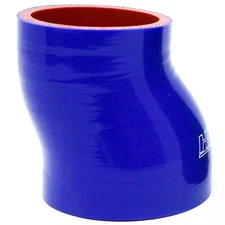 HPS 2" - 2-1/2" ID High Temp 4-ply Blue Silicone Offset Reducer Coupler Hose