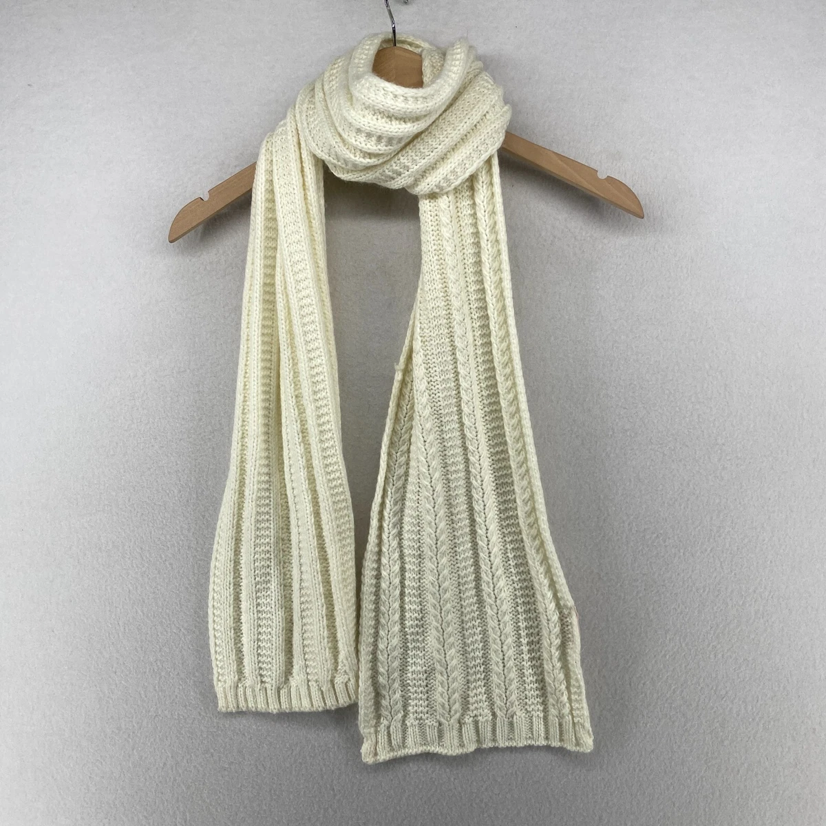 Juicy Couture Light Gray Cable Knit Scarf Juicy Couture Gray Ombre Knitted Scarf - Measures 8” X 60  main image 4