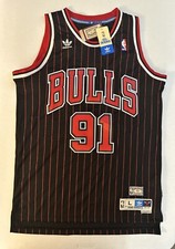 Vintage Adidas Chicago Bulls Dennis Rodman 91 Hardwood Classics Jersey L 2 NWT