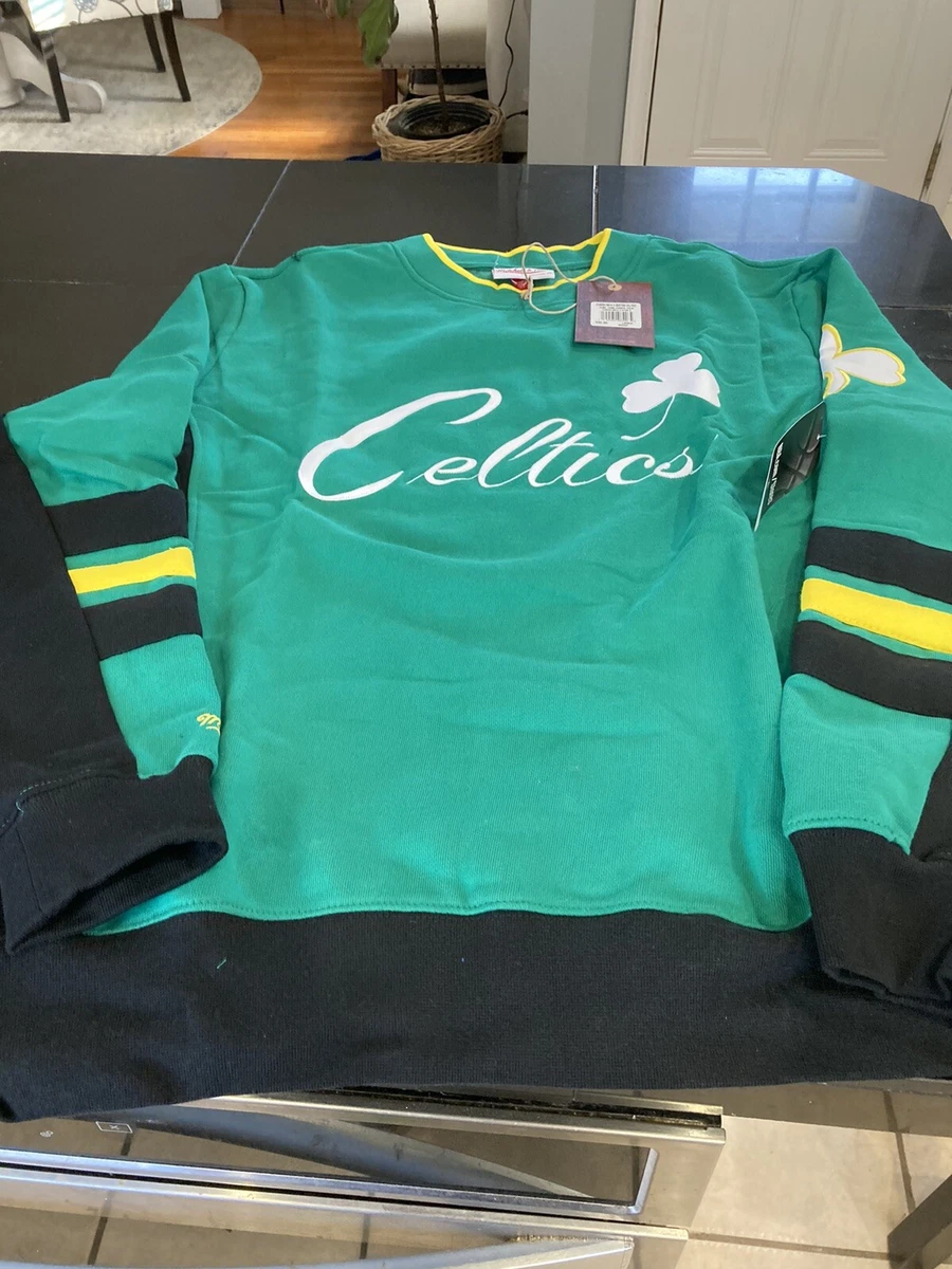 Boston Celtics NBA All Over Crew Sweatshirt By Mitchell & Ness - Mens