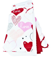 Kitchen Towels Set of 4 dish hand Multicolor Hearts Love Pink Red White