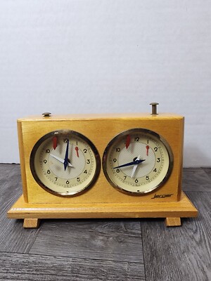 Vintage Jerger mechanical King Time Chess Clock  timer IOB made in Germany READ