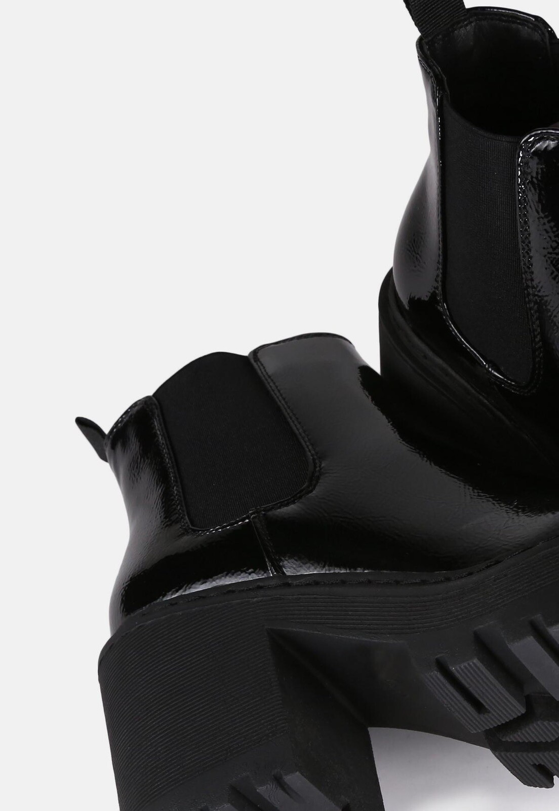 Missguided Patent Cleated Sole Chelsea 