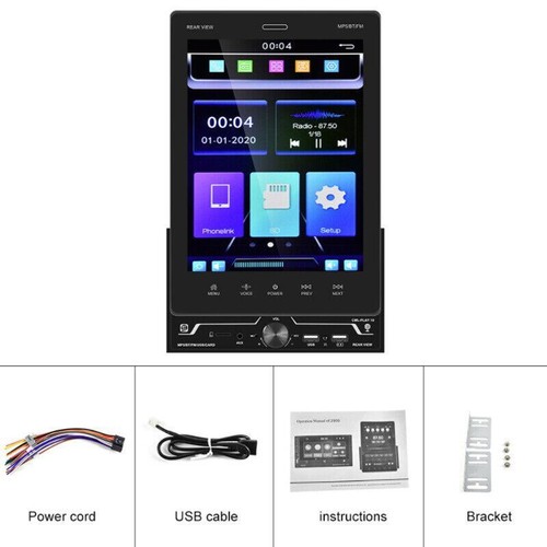 9.5" Vertical Touch Screen Double Din Car Radio Stereo Player Carplay Charge USB - Picture 3 of 12