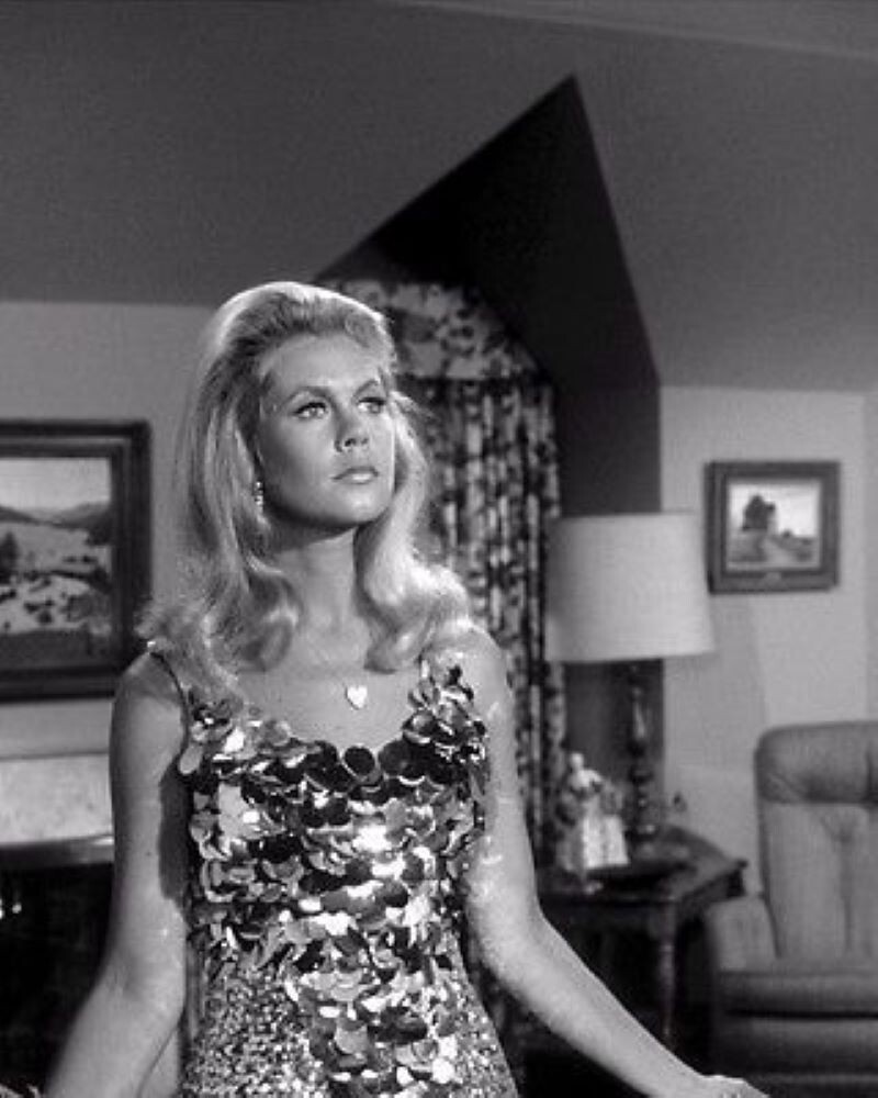 bewitched silver dress Samantha shimmers in silver in this HOT mini in Season Five's "Mirror, Mirror on the Wall." This RARE photo was just recently discovered by Mark Simpson. It, quite frankly, is one of