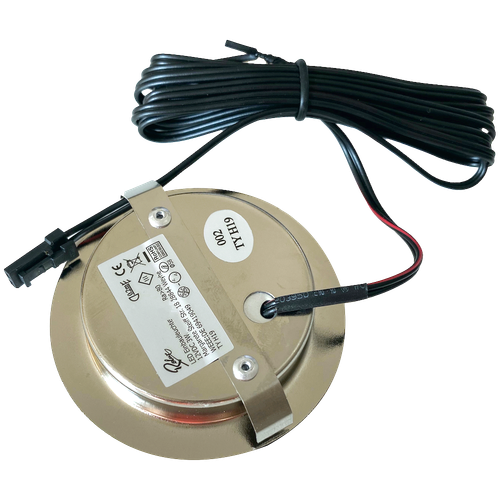 3W Flache LED Möbel-Einbauspots, 200lm, Edelstahl, (3200K) Warmweiß, Trafo dabei - Bild 3 von 22