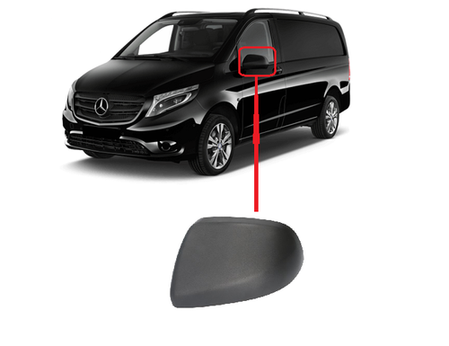 Left Side Wing Mirror Cover Cap For Mercedes-Benz Vito / V-Class 2014-2019 - Textured Finish