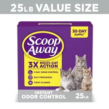 Clumping Cat Litter, Instant Odor Control With Clean Breeze Scent, 25 lb. Box