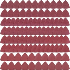AUSTOR 100 Pieces Triangle Sanding Pads Triangular 3- 1/8 Inch, Assorted 