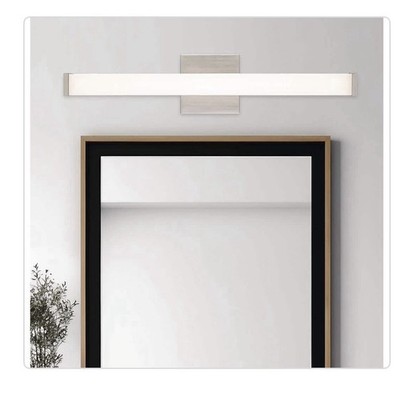 Bel Air Lighting Miles 24 in. LED Brushed Nickel Vanity Light w/ Acrylic Shade