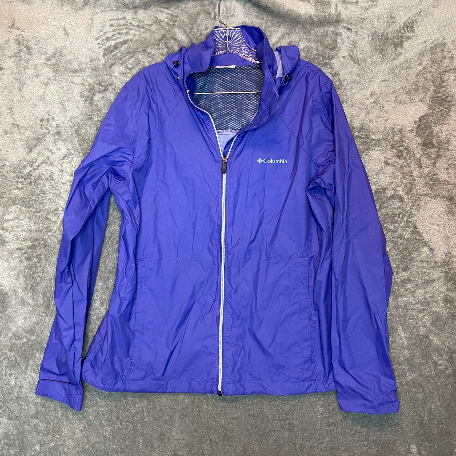 Columbia Women Lightweight Full Zip Packable Switchback 3 Hooded Rain Jacket XL