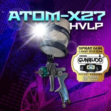 Atom X27 HVLP Gun + Free GunBudd® Ultra Light – Pro Paint Tool for Fine Finish!!