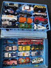 Vintage Lesney Matchbox Lot with 1980 Case 24 Cars Diecast