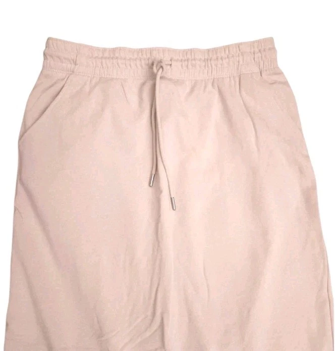 H&M Women Skirt Size L Streetwear Fleece Midi Length Beige Pull On Drawstring  - Image 4 of 4