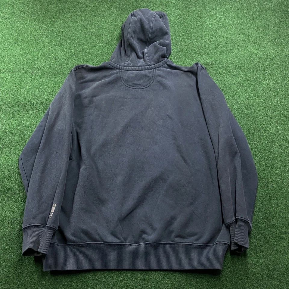 Moletom pulôver vintage Carhartt com capuz masculino XL azul marinho Y2K vestuário de trabalho - Imagem 3 de 4
