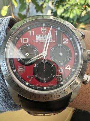 TUDOR Fast Rider 42000 Ducati Chrono  Red / black Stripes Automatic Steel