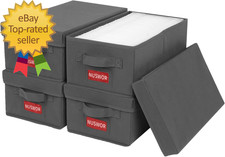 Premium DVD Storage Box Stackable DVD Case Holder Organizer DVD Storage Solutio