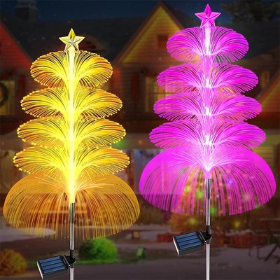 Solar Jellyfish Lights Outdoor Garden LED Color Changing Landscape Lamp Yard Dec