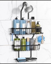 Shower Caddy Hanging - Never Rust Shower Hanging Organizer - Aluminum Black New