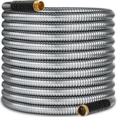 100 ft Stainless Steel Garden Hose - 2026 New Upgraded Metal Water hose - Fle...