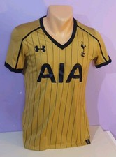 Tottenham Hotspur 2016/17 3rd kit gold shirt jersey 13-14 years Under Armour 