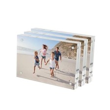 AITEE Acrylic Picture Frames 3 Pack, 20 Thicker Block, Clear Picture 4x6