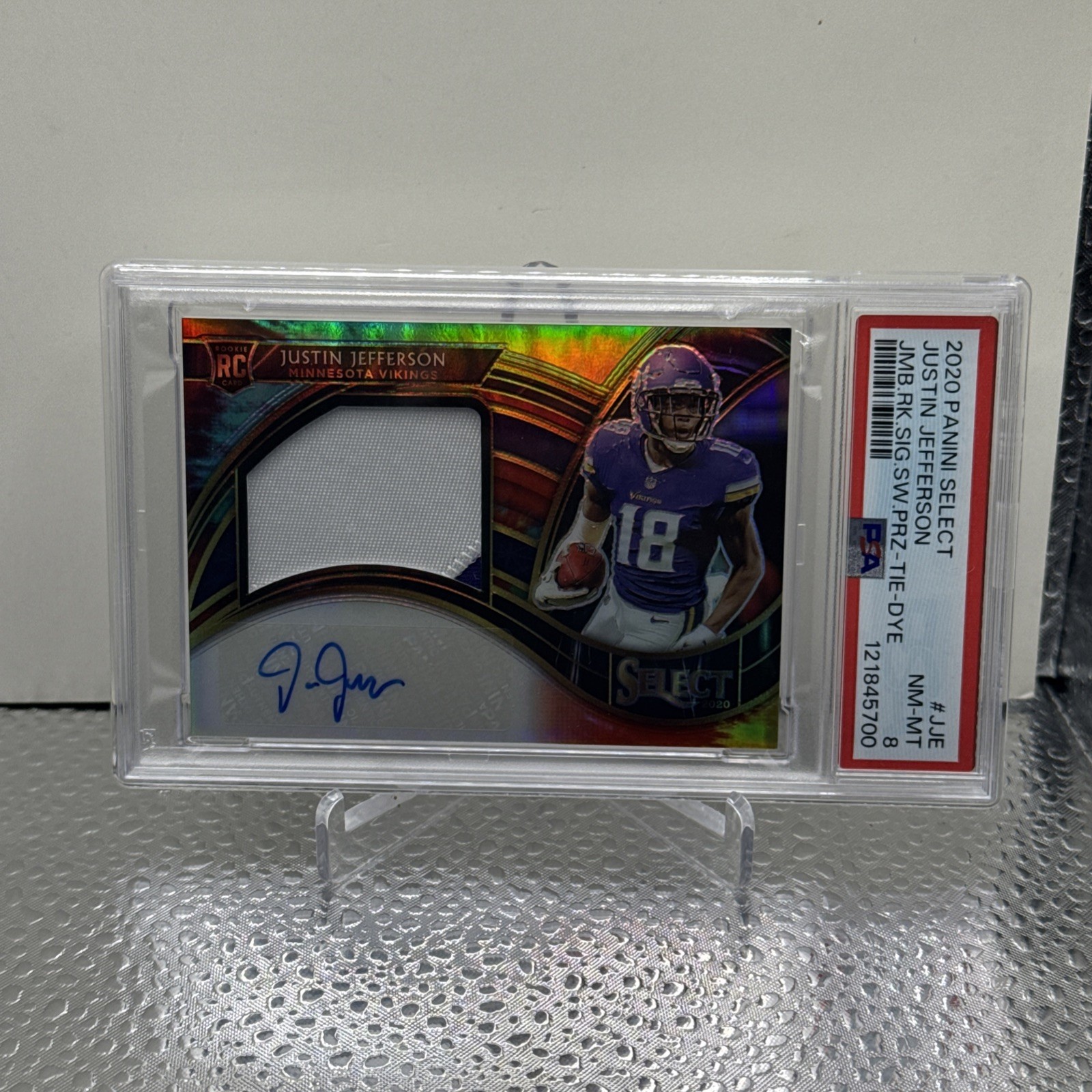 2020 Panini Select Club Level Justin Jefferson Tie Dye RPA /25 Vikings MVP
