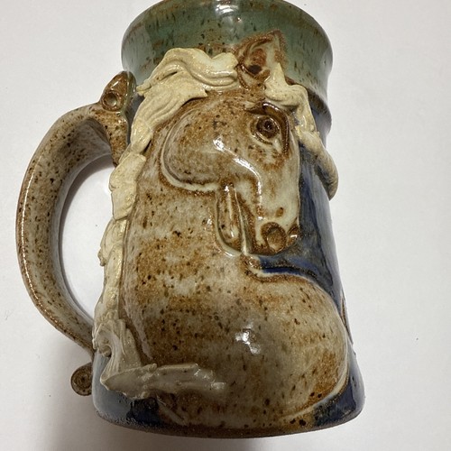 Handcrafted Art Pottery Design By John Coiner Unicorn 16oz Coffee Mug Vintage - Picture 10 of 11