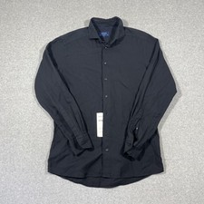 NWT Eton Sz M 39-15.5 Black Contemporary Button Dress Shirt Soft Cotton