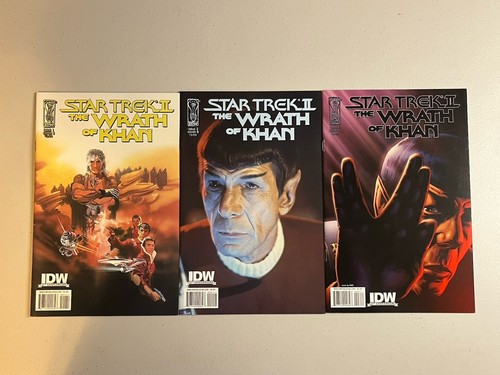 STAR TREK II: THE WRATH OF KHAN 1-3 Set ~ IDW 2009 ~ Boarded ~ Free Shipping