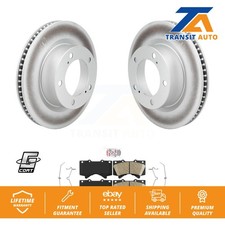 Front Coat Disc Brake Rotors Ceramic Pad Kit For Lexus LX570 Toyota Land Cruiser