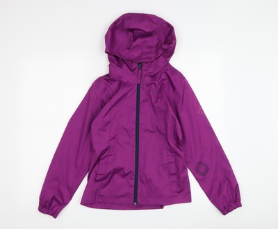 Decathlon Teens lila wasserdichte Regenjacke Größe 12