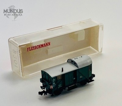 FLEISCHMANN GÜTERWAGEN GRÜN 8301 PICCOLO SPUR N MODELLEISENBAHN UNGEPRÜFT