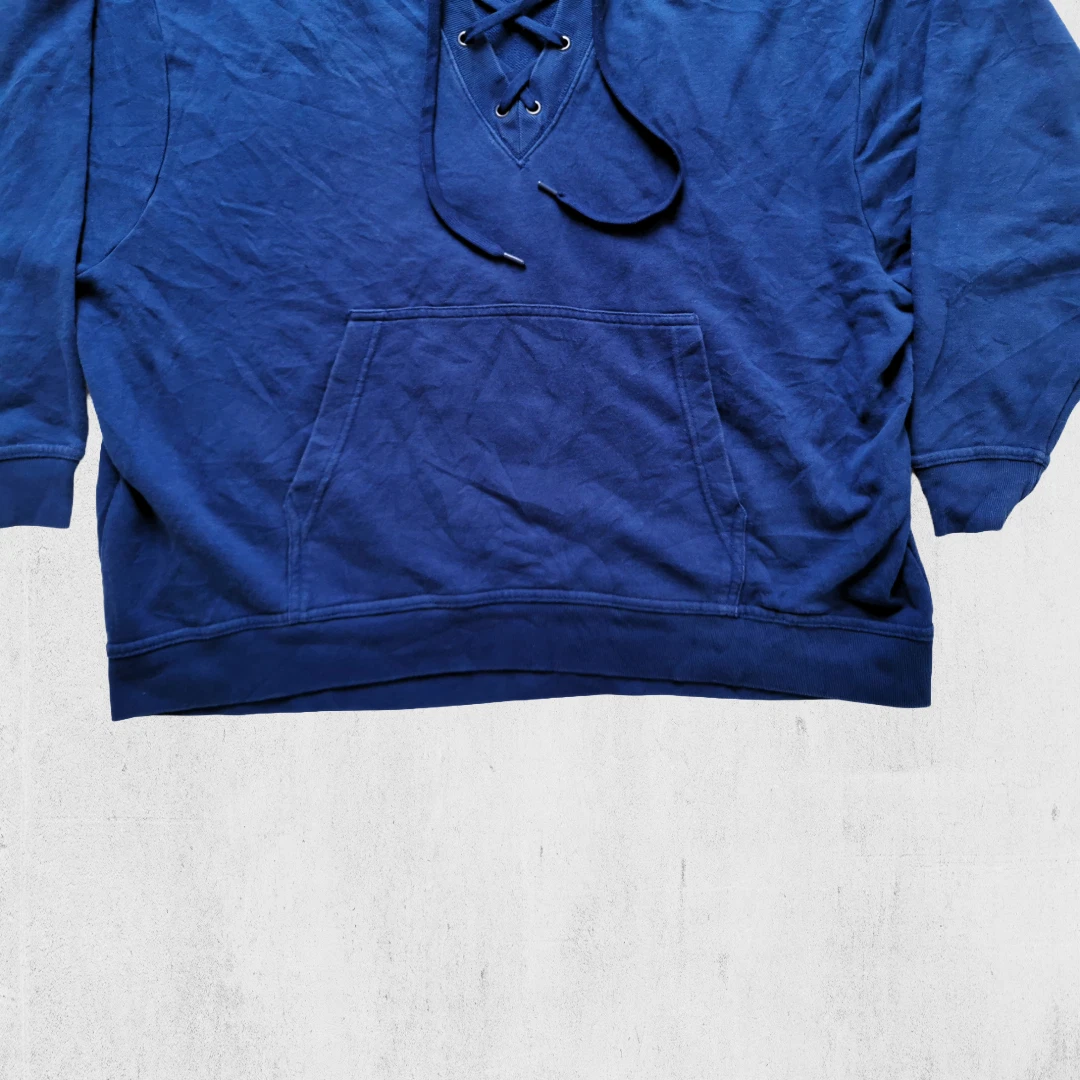 SACAI Nike Casual Sport Logo anni 2000 Felpa con Cappuccio Oversized con Lacci Blu Size XL
