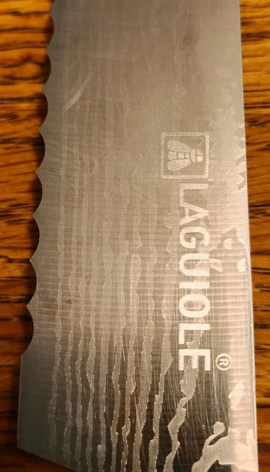 Juego de 4 Cuchillos de Chef Laguile En Aubrac Abeja Soldada Cocina Gourmet Francesa Mancha Foto 4 de 4