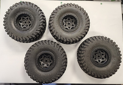 4x Axial BFGoodrich Baja T/A KA2 s 2.2'' RC XL Crawler Tires on 12mm Hex Original