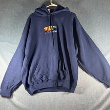 Sesame Place Men's Hoodie Size XL Blue Elmo Cookie Monster Pullover Sweatshirt