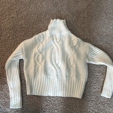 Express White Mock Neck Sweater Small
